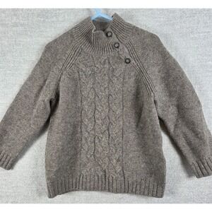 Bonpoint Toddler Boys 4T Sweater Pullover 100% Cashmere Cable Knit Mock Neck